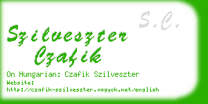 szilveszter czafik business card